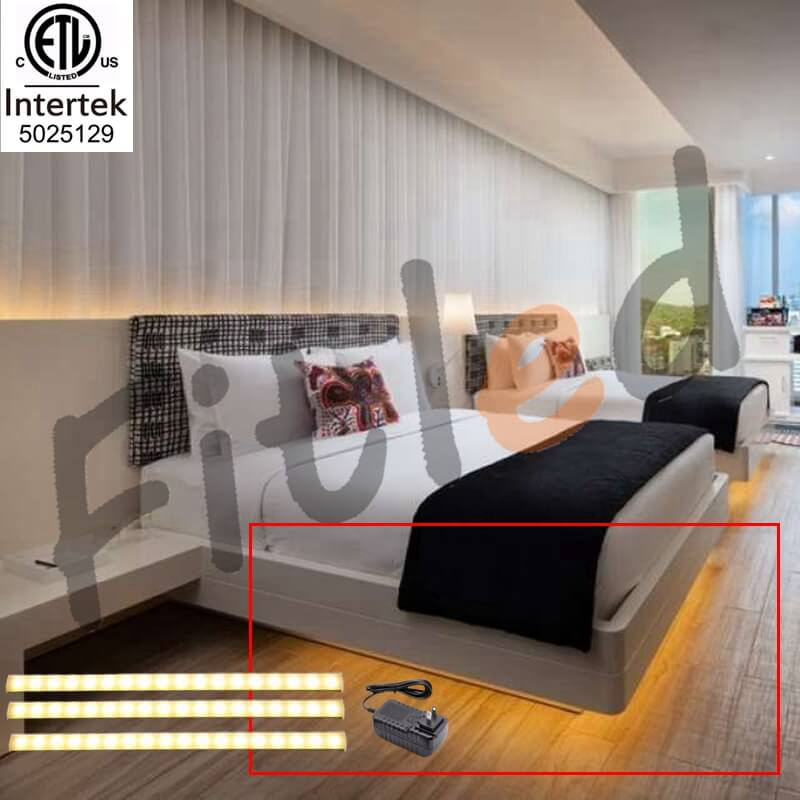 Bed Toe Kick Light Under-Bed Lighting Bedside Accent Lighting Ambient Bed Lighting Mood Lighting Decorative Bed Lighting Nighttime Navigation Lighting LED Strip