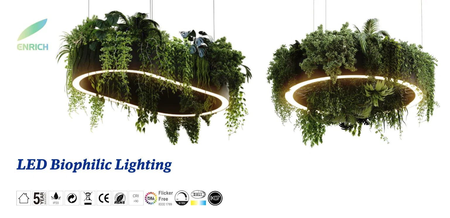 Biophilic LED Plant Pendant Lighting