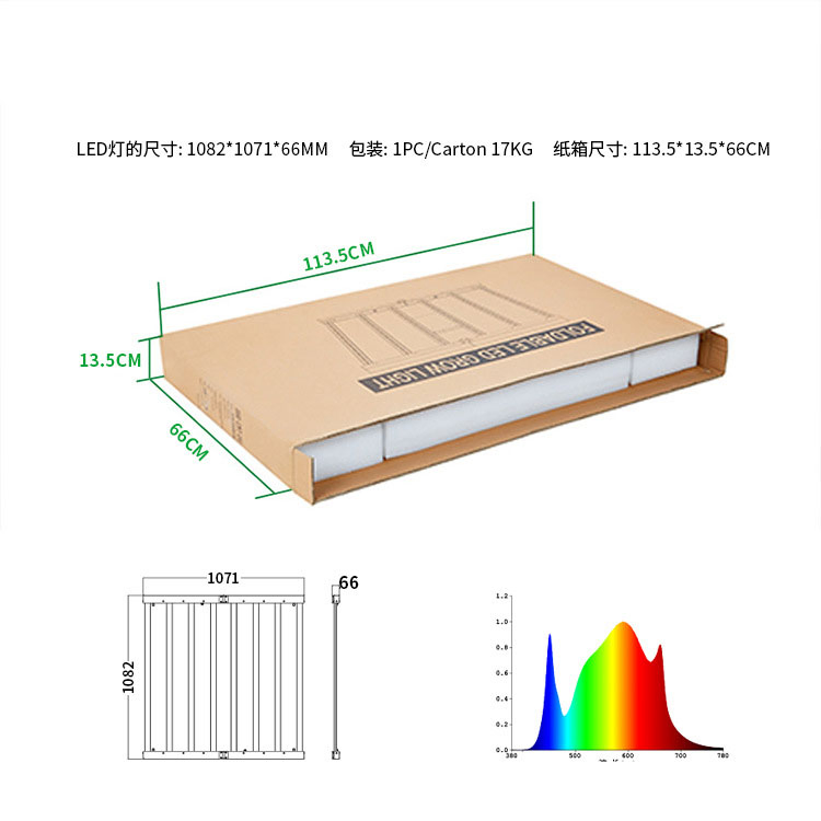 New Foldable 8 Inch Full Spectrum 670W Lm301h LED Bar Light Plant Grow Light for Commercial Horticulture Cultivation