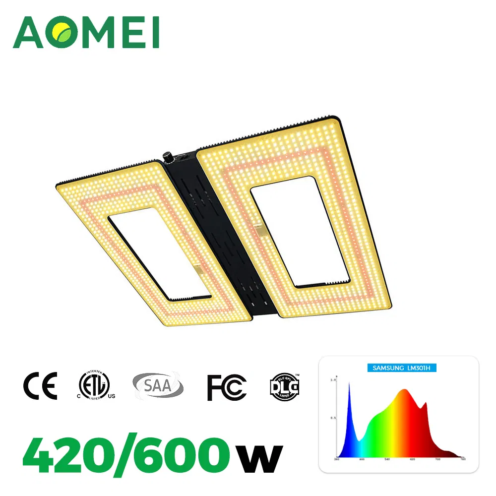 CE/ETL Full Spectrum LED Grow Light 420/600W with Lm301h 301b for Professional Horticulture Greenhouse