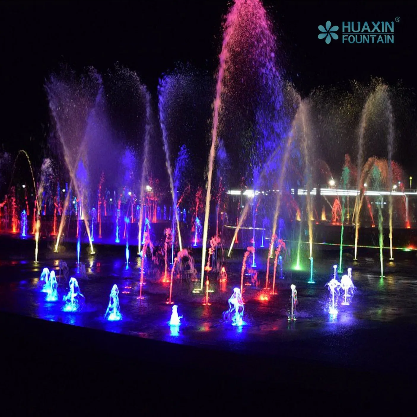 Large City Landmark Good Quality Layered Lighting System and Fountain Water Feature