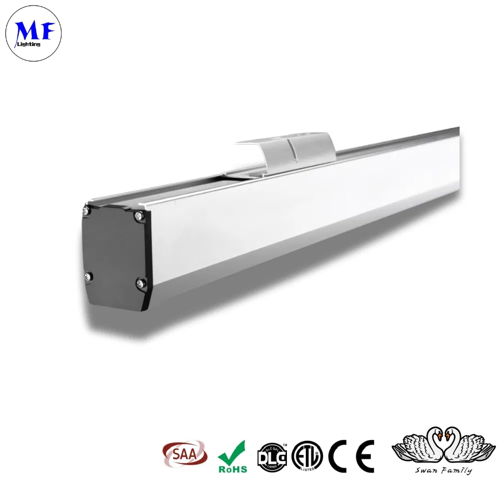 Factory Price 2FT 4FT Glare Control Ugr<19 130lm/W CRI98 Direct Indirect Flood Down Linear Light with PIR Sensor Emergency Kit for Office and Retail Spaces