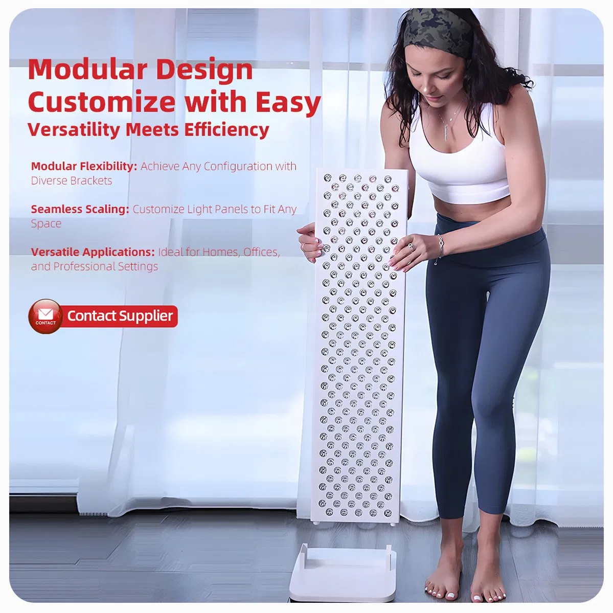 Redfy Best Hot Sale Red Nir Wide Full Body LED Panel 2400W LED Panel Red Light Therapy Panel 1200 LED Factory in China