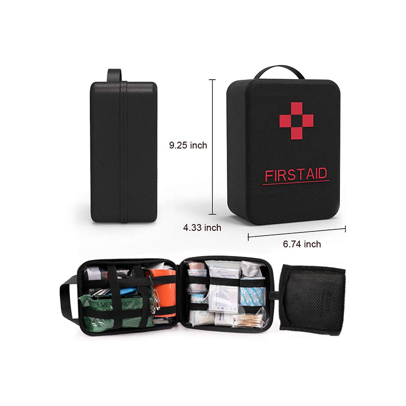 Black Field Portable Tactical Kit with Bandage and Disposable CPR Mask