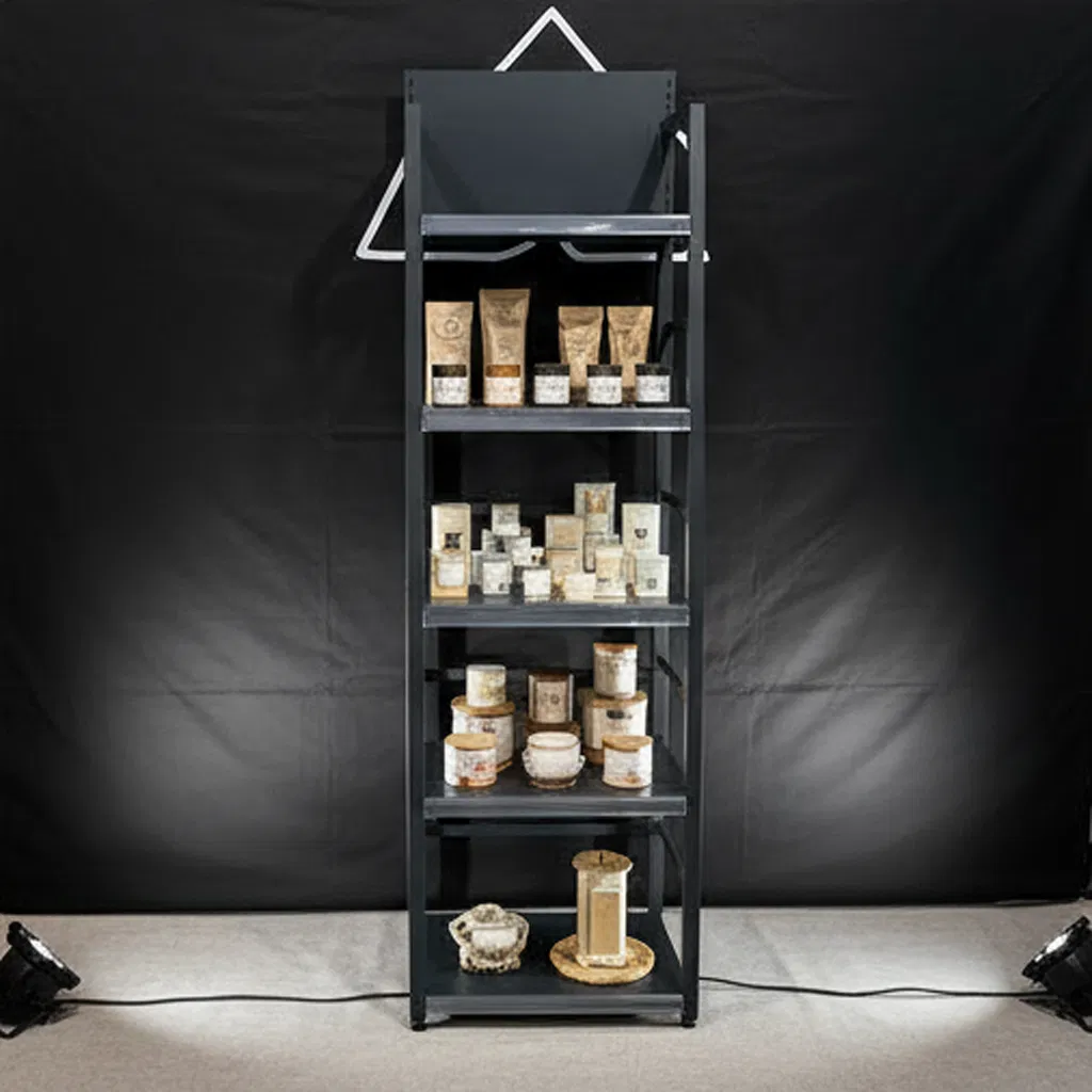 Elegant Retail Fixture for Upscale Store Shelving Organization