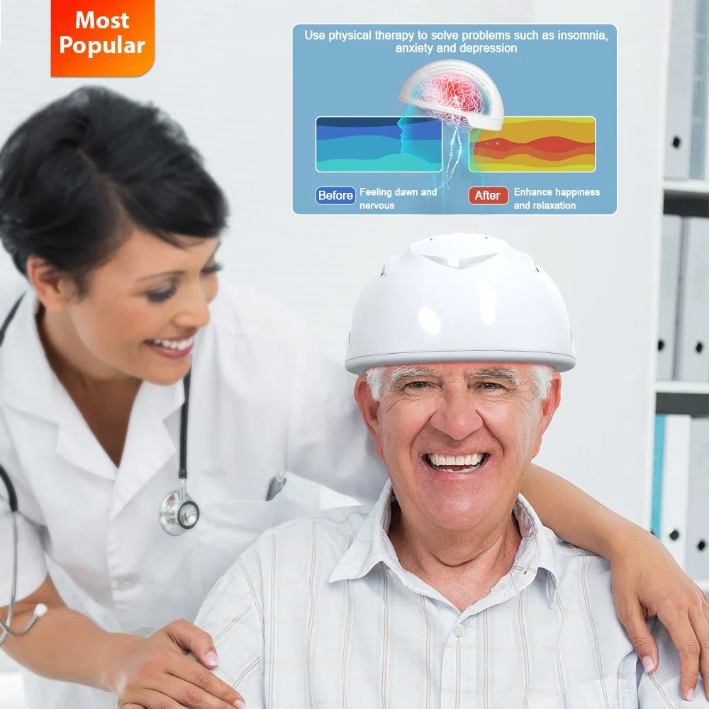 Suyzeko Near Infrared LED Light Therapy Brain Photobiomodulation Helmet for Cellular Enhancement