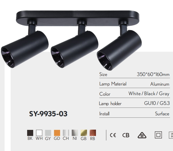 Sleek Modern LED GU10 Track Lighting for Retail Spaces