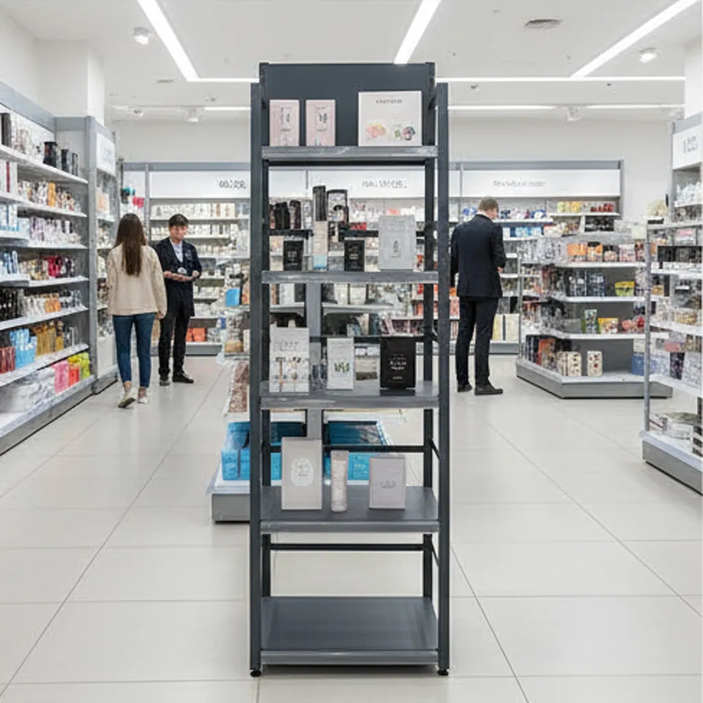 Elegant Retail Fixture for Upscale Store Shelving Organization