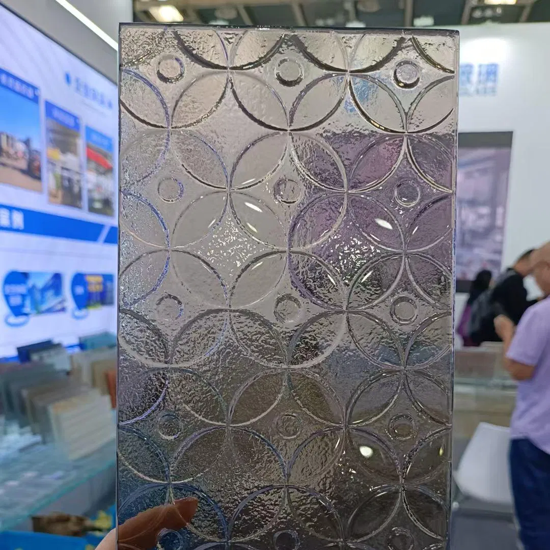 Premium Tempered Decorative Glass Featuring Trendy Clear Textured Design