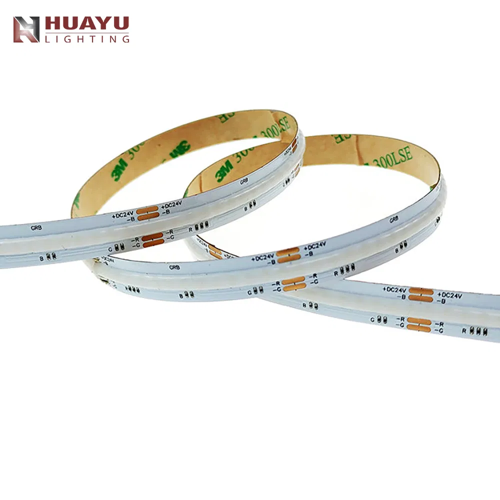 Ultra-Bright COB LED Tape - 840 LEDs/M, 90 CRI, 14W/M, RGB, 24V, IP20, for Commercial &amp; Decorative Lighting