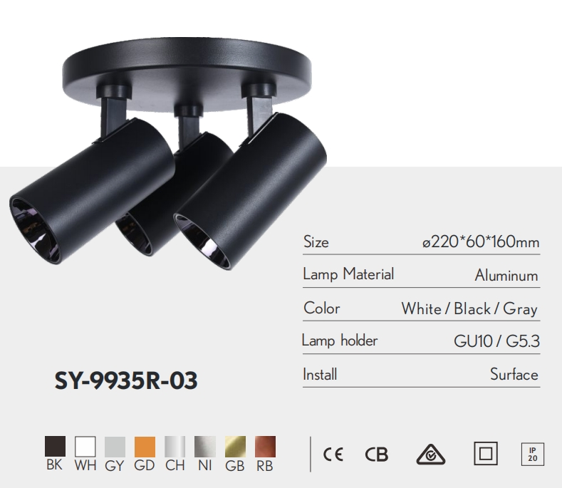 Sleek Modern LED GU10 Track Lighting for Retail Spaces