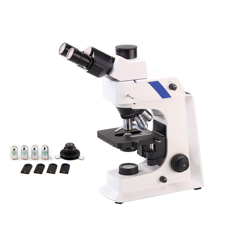 Confocal Trinocular Biological Fluorescence Microscope with LED Light Source