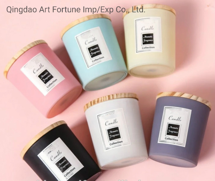 180g Scented Candle with Yellow Color Surface Layered Glaze Ceramicfor Home Decor