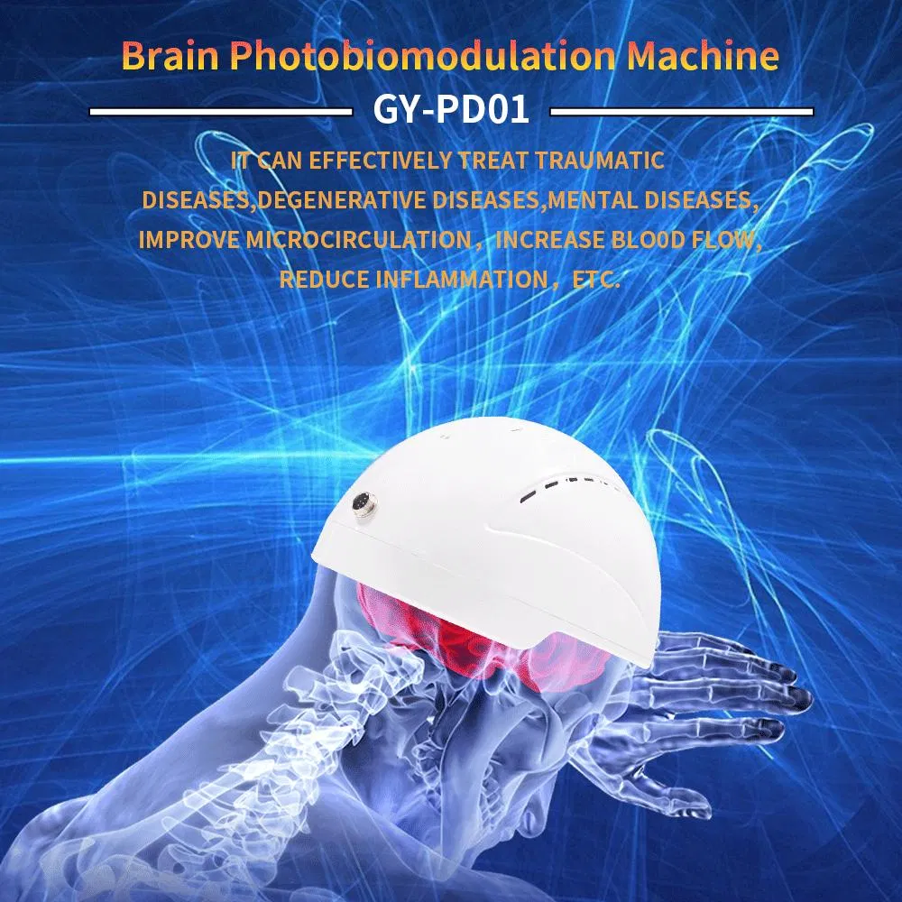 Near-Infrared Light Transcranial Photobiomodulation Neurofeedback Brain Stimulation Helmet
