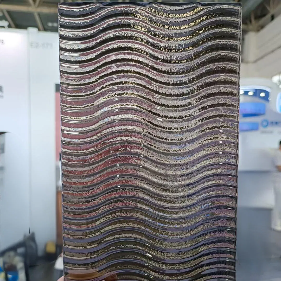 Premium Tempered Decorative Glass Featuring Trendy Clear Textured Design