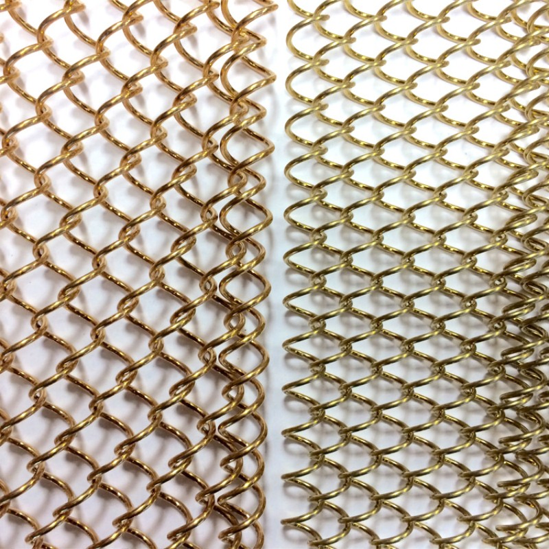 Architectural Decorative Aluminum Metal Shower Curtain, Metal Coil Drapery, Fireplace Screen, Metal Mesh Chain Link Curtain