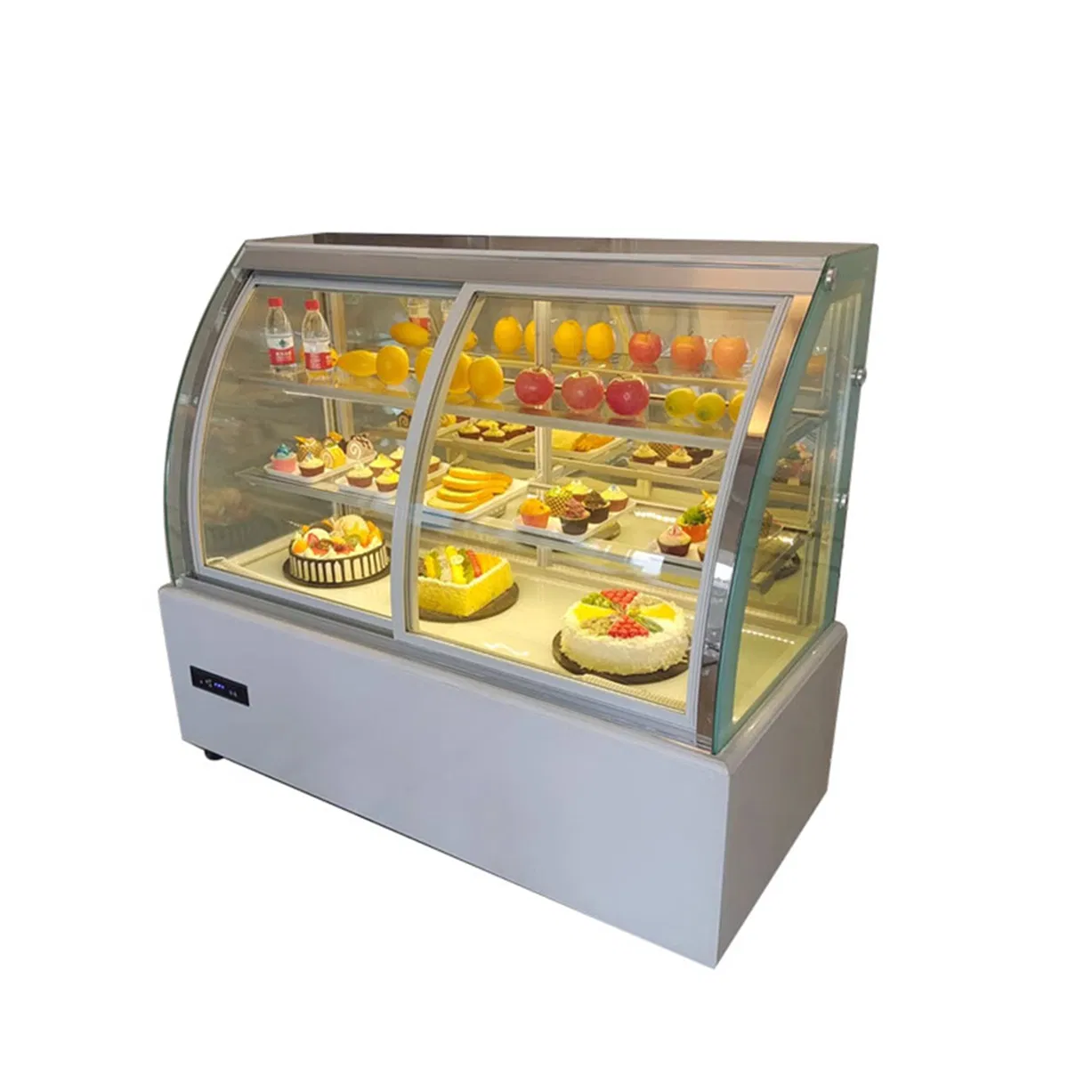 2025 Curved Glass Cake Display Cake Cooler Showcase Cake Display Fridge