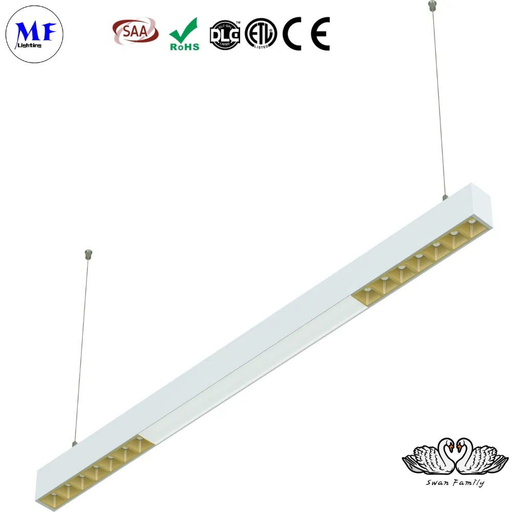 Factory Price 2FT 4FT Invisible Edge Glare Control Ugr<19 130lm/W CRI98 Direct Indirect Flood Down Light Linear Light with PIR Sensor Emergency Kit