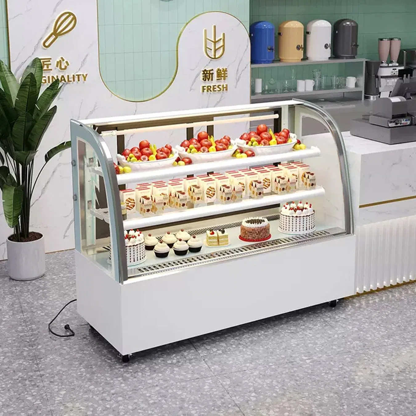 3/4feet Four Layer Commercial Cake Display Fridge Refrigerated Showcase