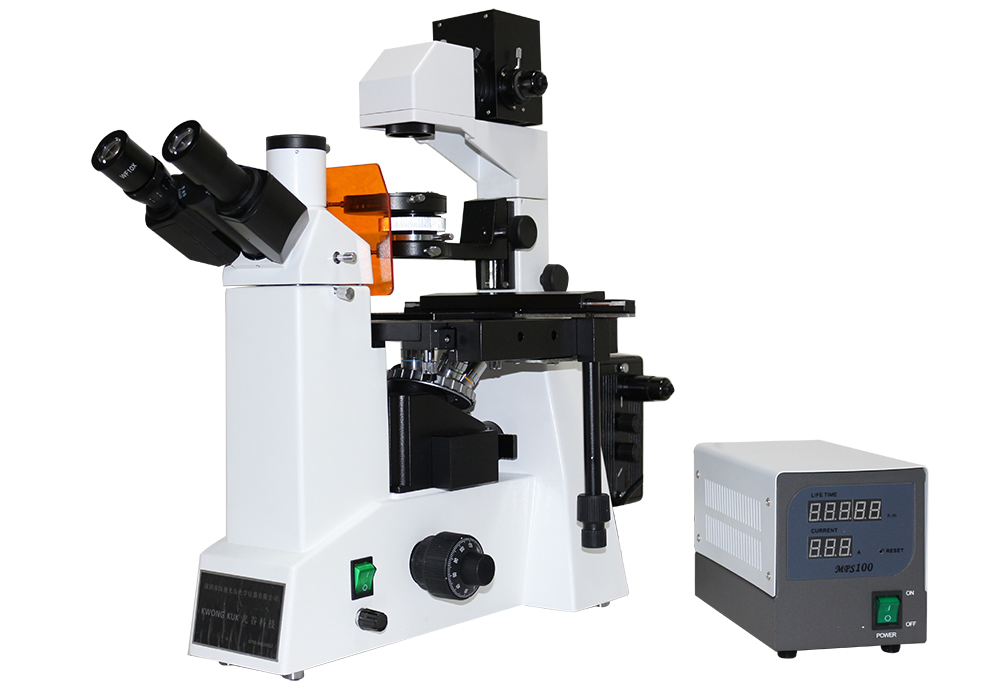 Professional Research-Grade Trinocular Biofluorescence Microscope University Laboratory