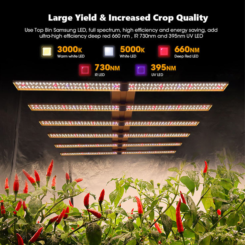 Professional 800W-2000W Full Spectrum LED Grow Light 1000W-1500W Horticulture for Greenhouse 650W-1000W for Bloom