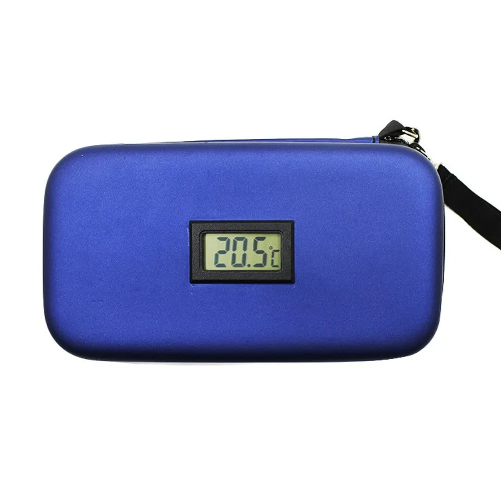 Portable Medicine Vial Insulin Cooler Kit Storage Box with Ice Pack