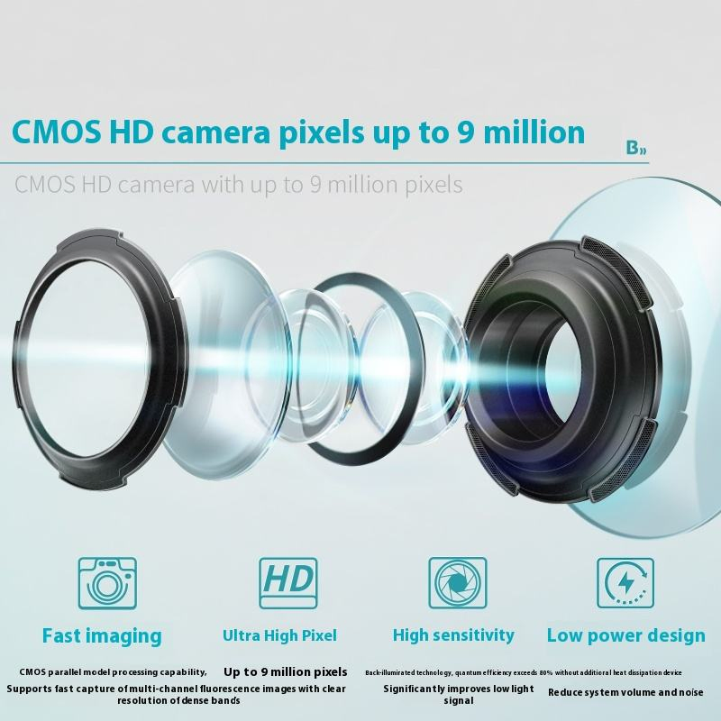 Bio-Chemiluminescence Laboratory Imaging System with Customizable 25mm Diameter Features