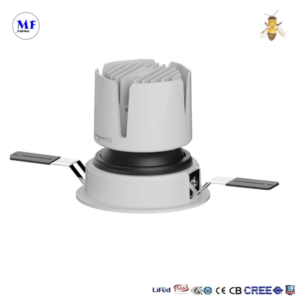 3inch 7W 10W 100-240V Commercial Residential Office Hotel Room Living Bedroom Retail Store LED Down Spot Lighting with Dali Dimming 1-10V Dimmable Smart Control