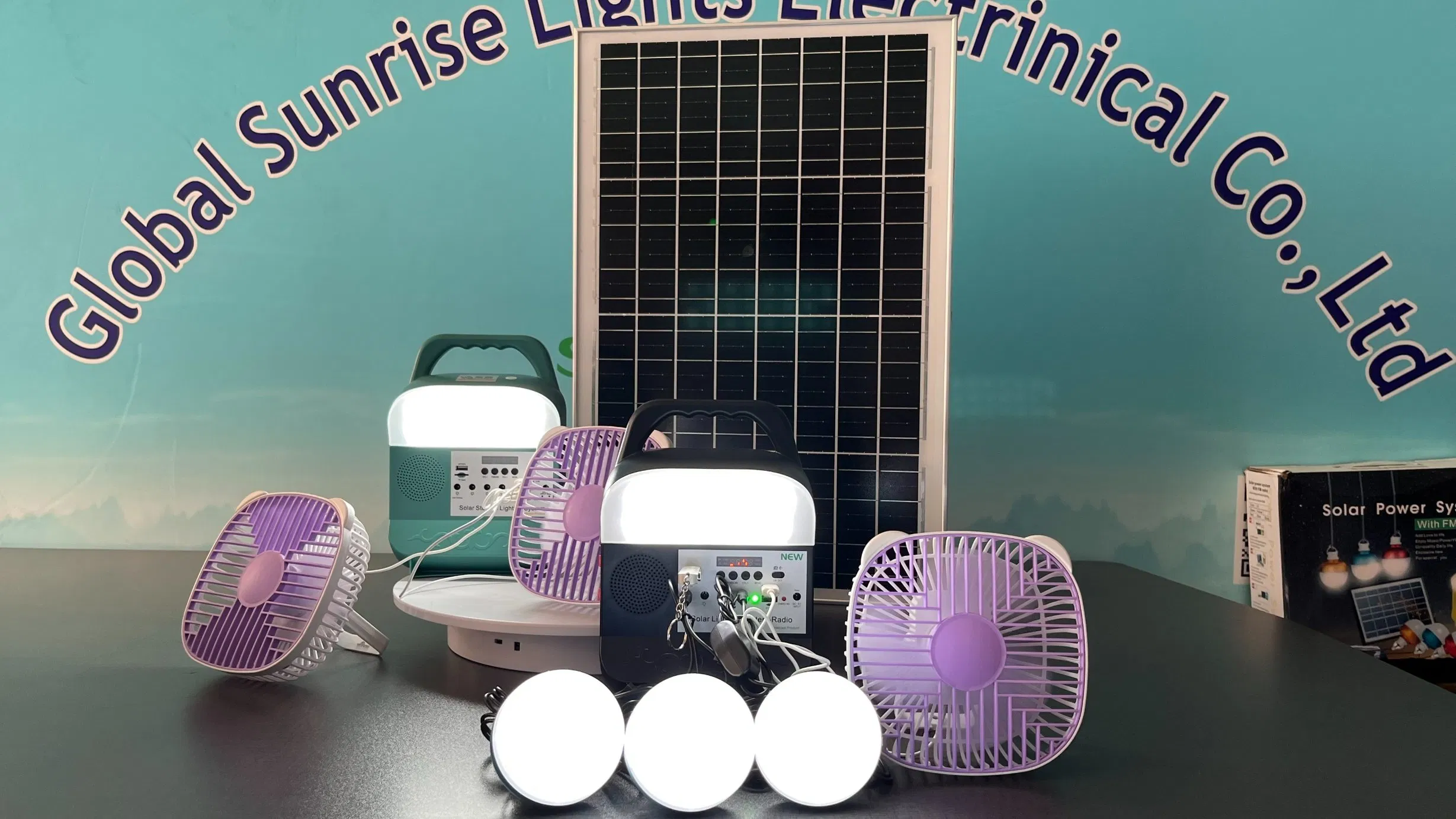 Sustainable Solar Lighting Kit with Portable Radio Features