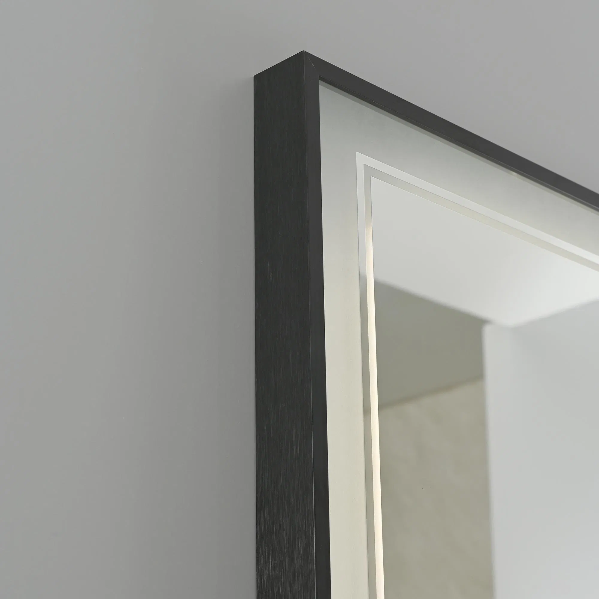 Wall Home Decor Makeup Smart Mirror Framed Rectangle Bathroom LED Mirror with Lights Touch Switch Defogger Bluetooth with UL/CE/ETL