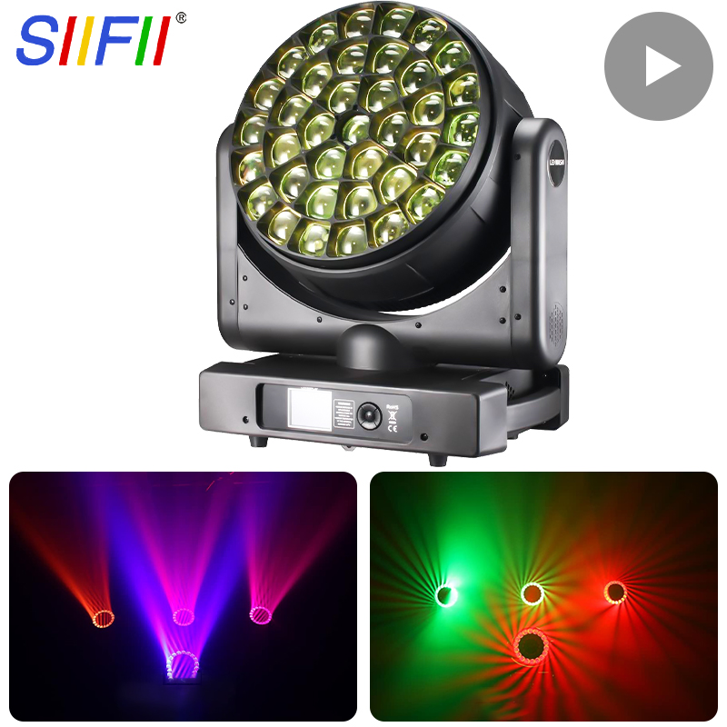 LED Moving Wash 37 RGBW Zoom Light for Theaters Churches TV Studios Photography Studios Fashion Shows Stage Performances Musical Shows