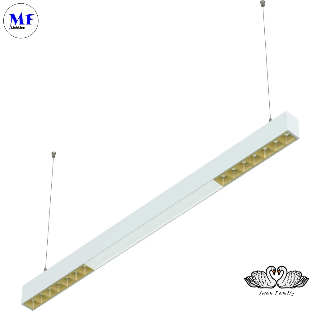 Factory Price 130lm/W CRI98 Ugr<19 Dali Circadian Rhythm Custom Shapes PIR Dimmable Office Slim Track Linear Light for Education Retail