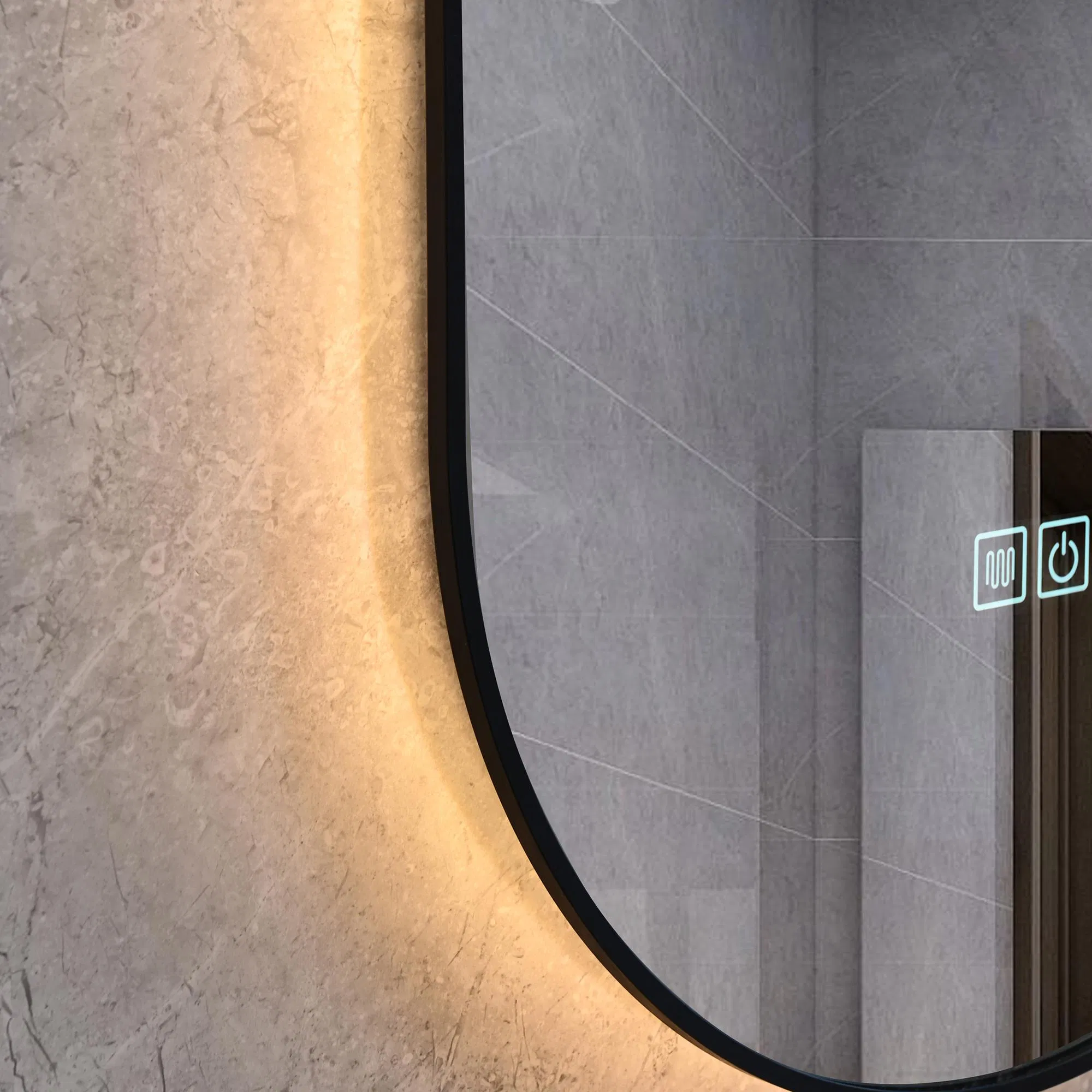 Home Decor Furniture Bathroom LED Mirror Ultra-Slim Modern Intelligent Backlit Makeup Smart Mirror with Anti Fog