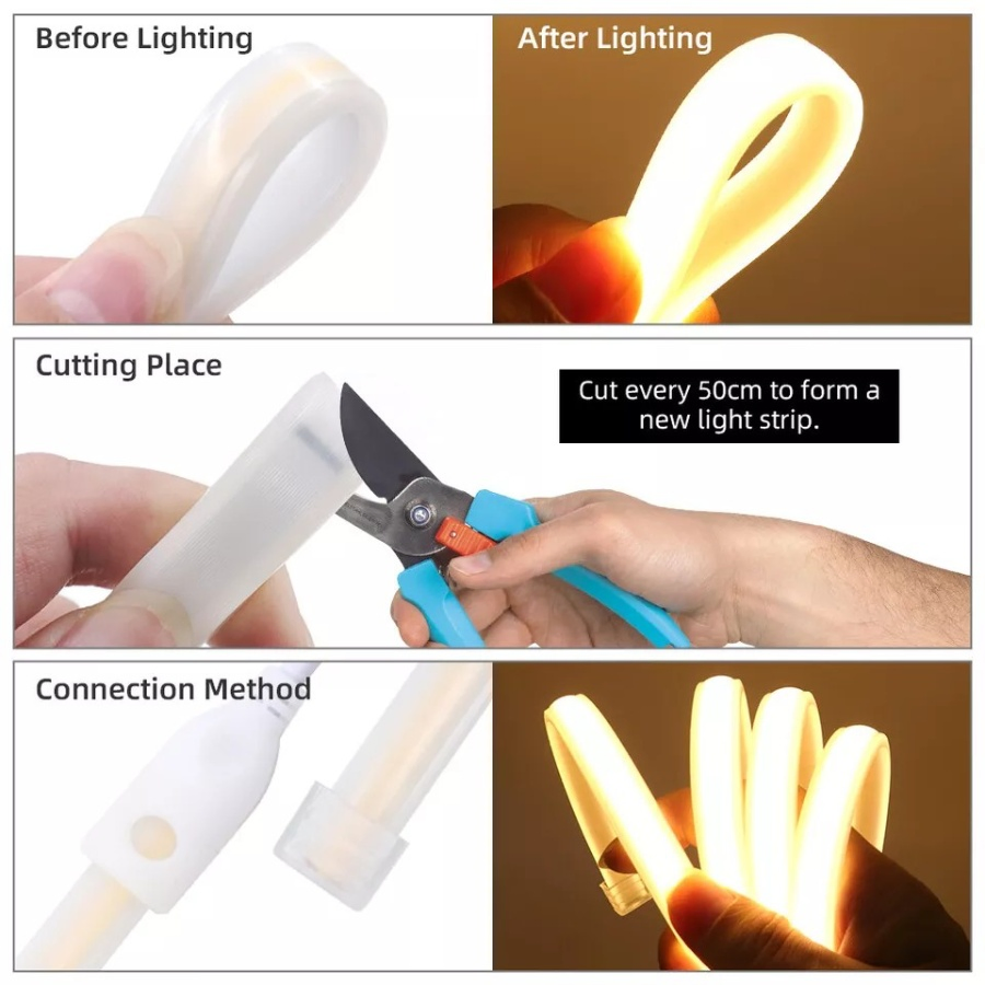 Retail Signage LED Lighting Solution 50cm Cuttable Milky Surface