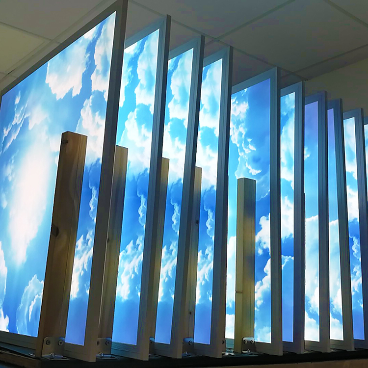 LED Sky Conditioning Recessed Panel Light Infrared Sensing Surface Mount Panel Light595X1195 Blue Sky Panel Light 72W