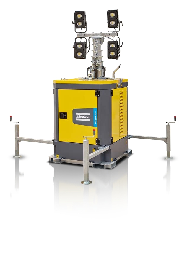 Solar-Powered Atlas Copco Hilight MS4 for Sustainable Lighting Solutions