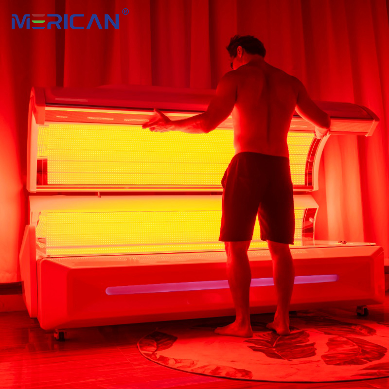 Merican Photobiomodulation LED Light Therapy Bed 660nm 850nm for Whole Body Wellness