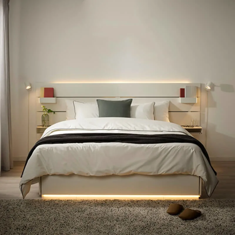 Bed Toe Kick Light Under-Bed Lighting Bedside Accent Lighting Ambient Bed Lighting Mood Lighting Decorative Bed Lighting Nighttime Navigation Lighting LED Strip