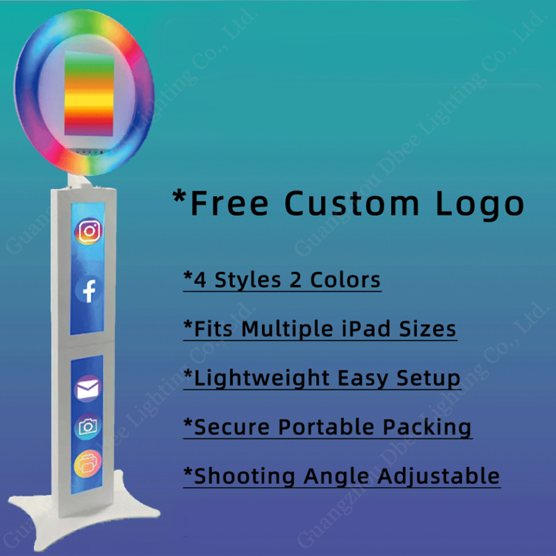 Drop Shipping Portable iPad Photo Booth Ring Light Wedding with Travel Case