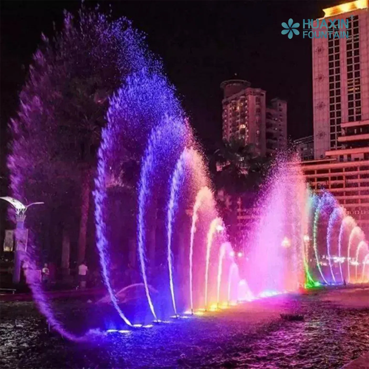 Large City Landmark Good Quality Layered Lighting System and Fountain Water Feature