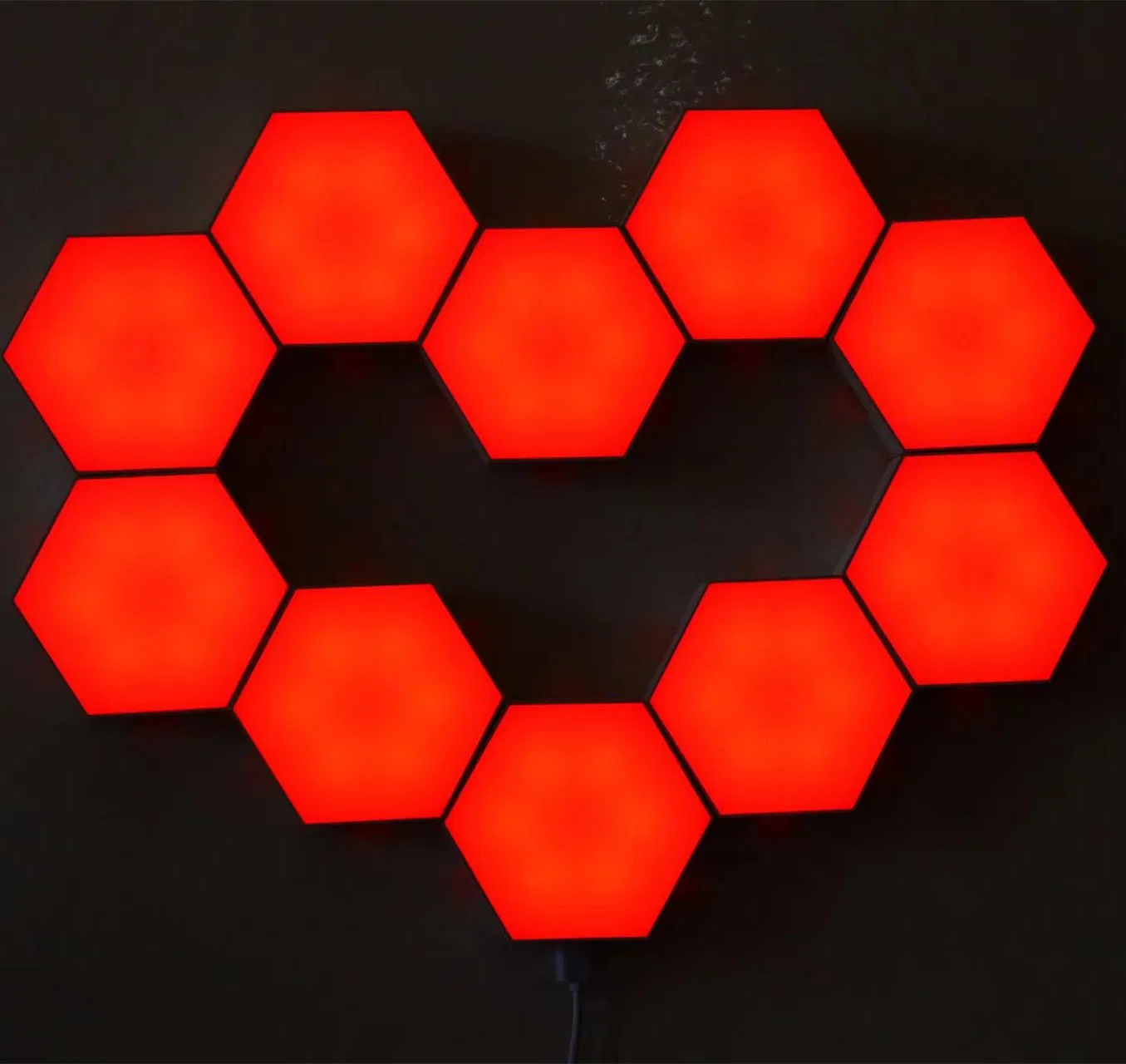 Innovative Hexagonal RGB LED Touch Sensor Wall Light