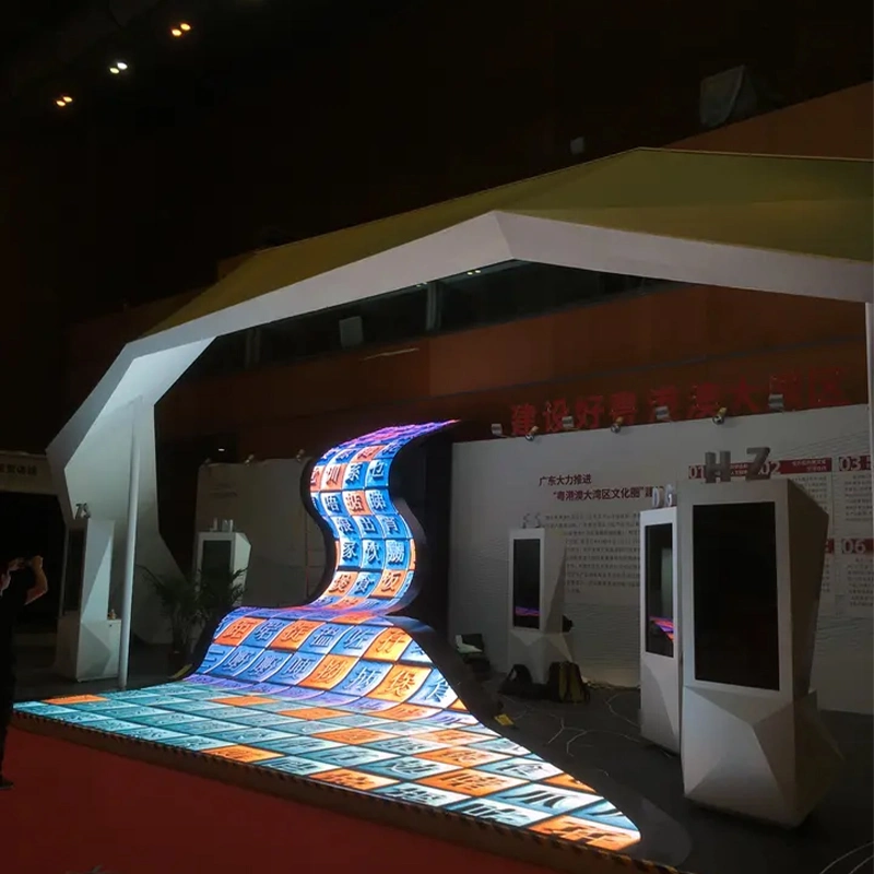 3D Magic Vr Immersive Creative Tunnel Flexible Soft Curved LED Display Screen