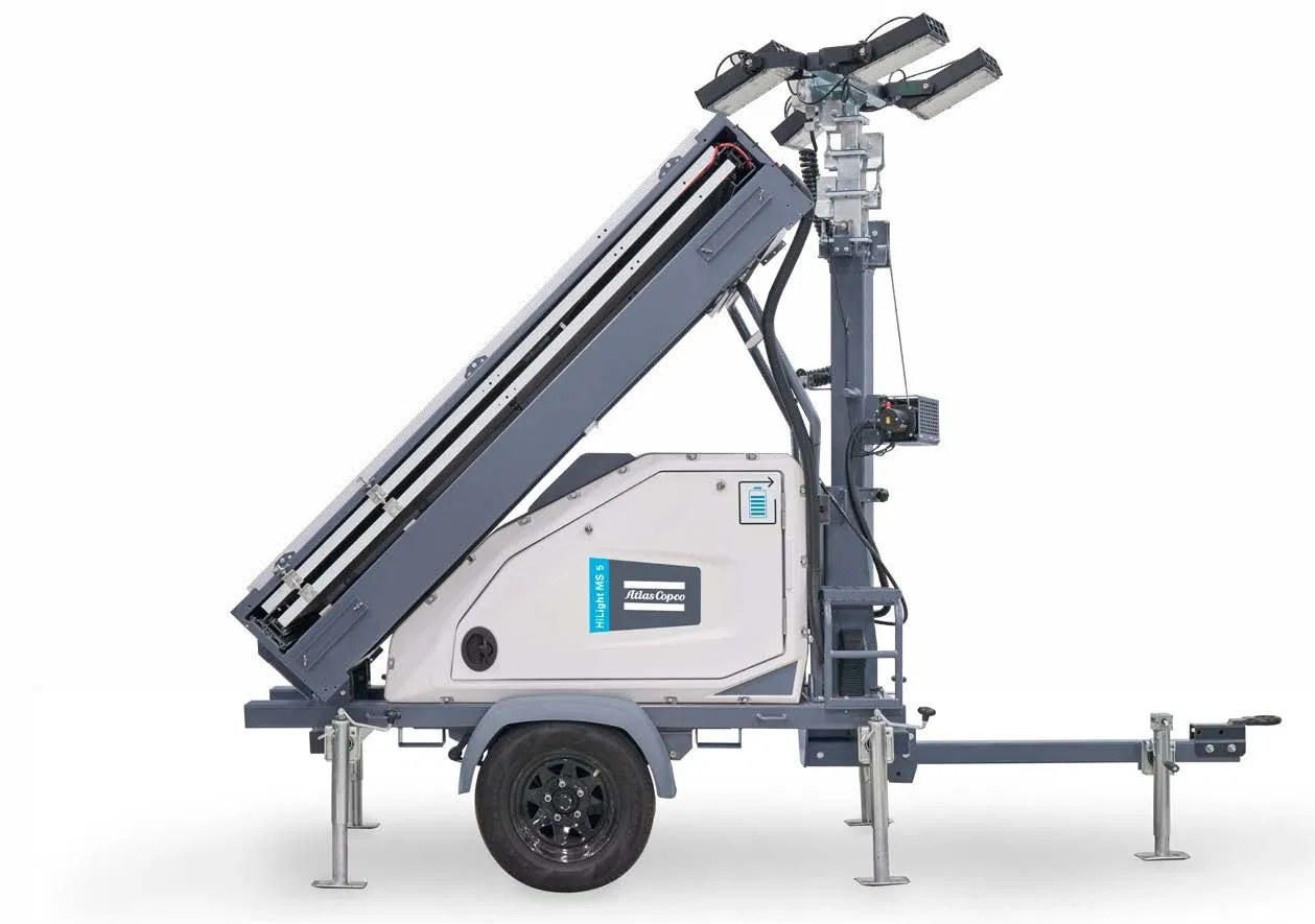 Solar-Powered Atlas Copco Hilight MS4 for Sustainable Lighting Solutions