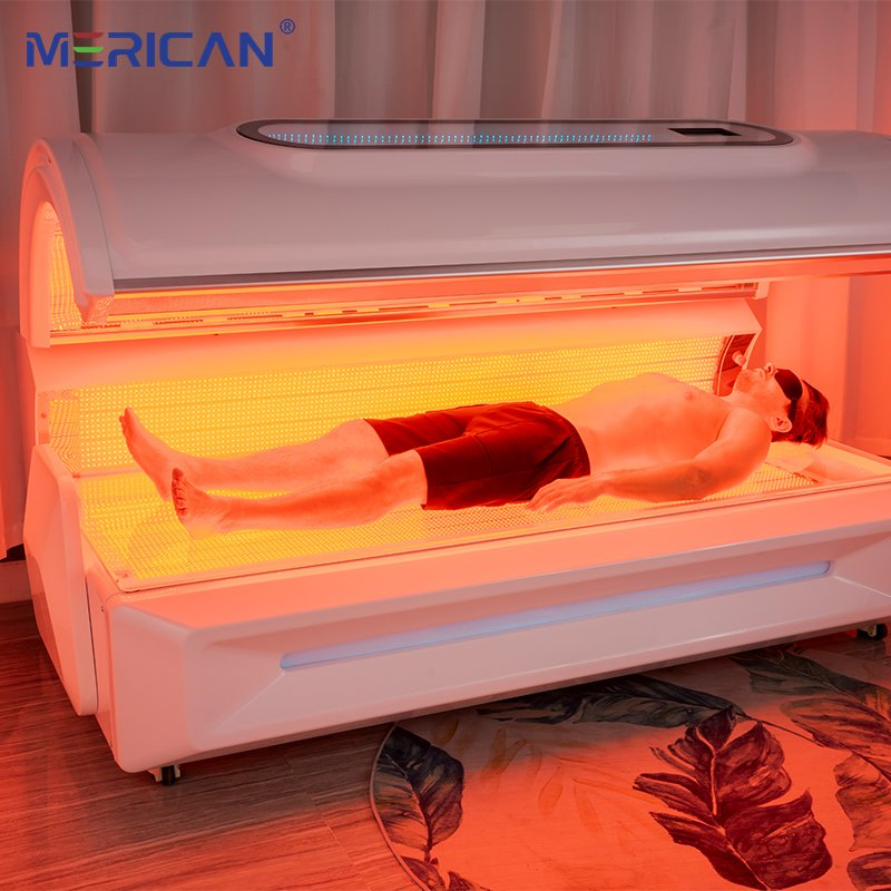 Merican Photobiomodulation LED Light Therapy Bed 660nm 850nm for Whole Body Wellness