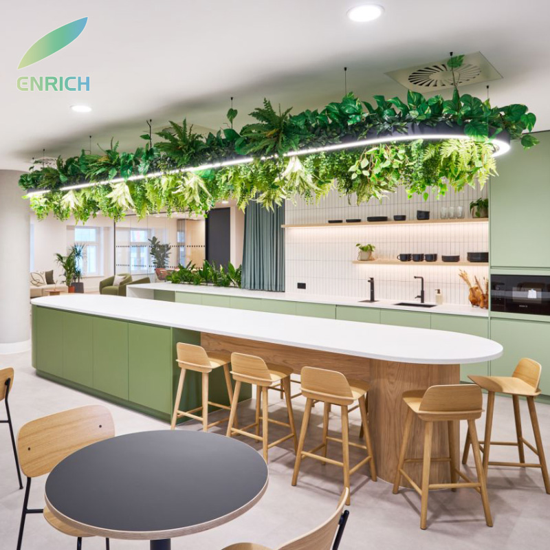 Oval Biophilic LED Plant Flower Pendant Lighting Decor Chandelier Reception Lounge Office Hotel