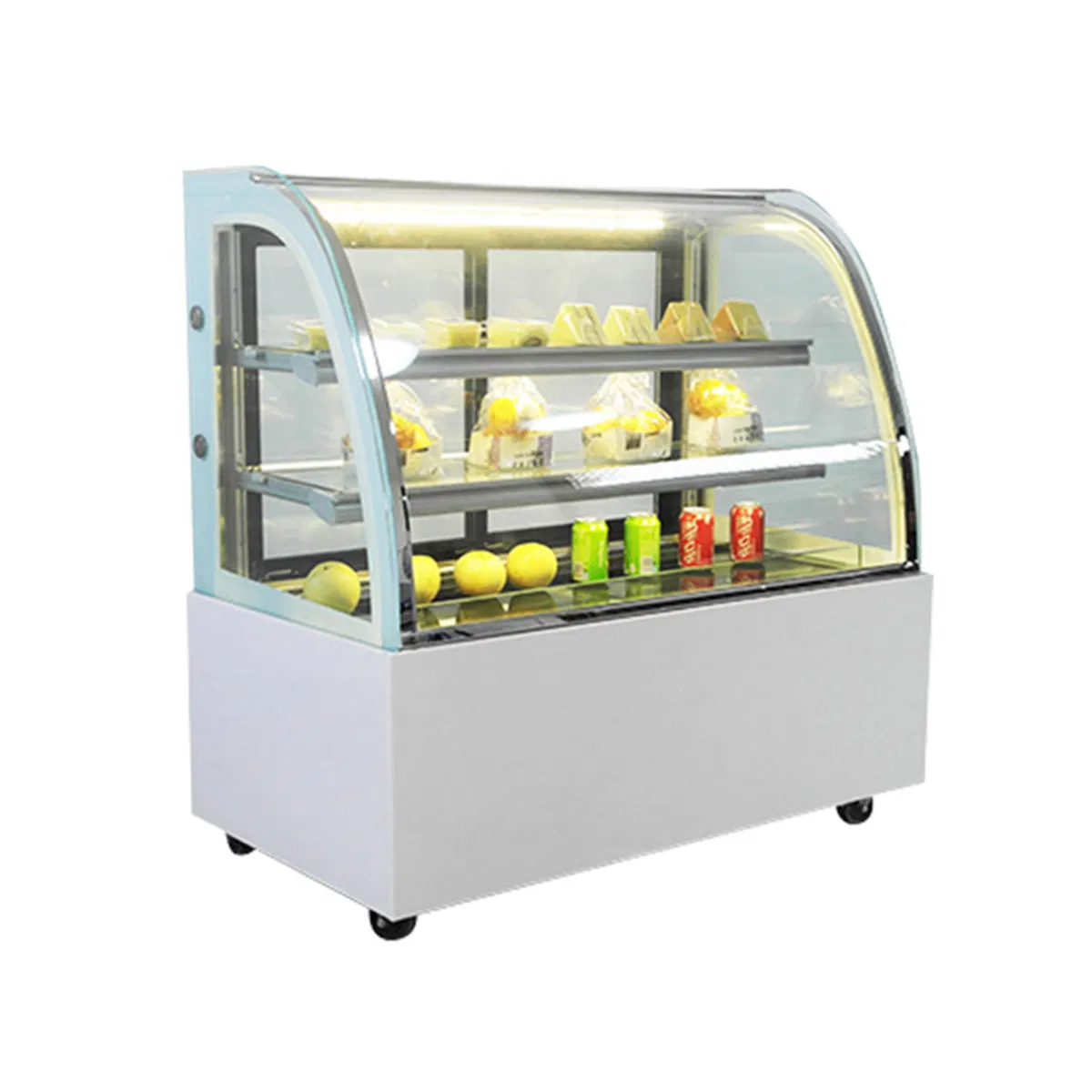 2025 Curved Glass Cake Display Cake Cooler Showcase Cake Display Fridge