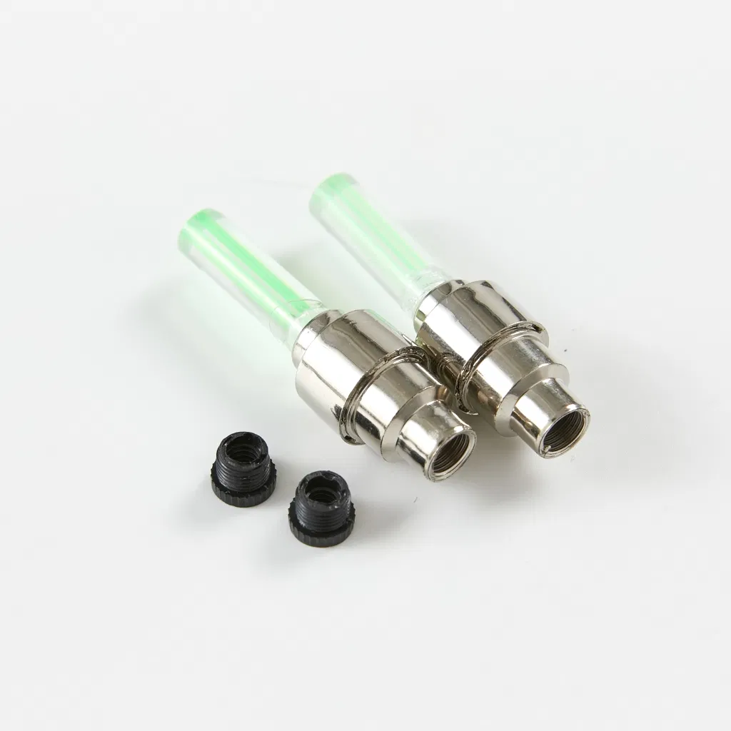 Bicycle Wheel Valve LED Flash Light Caps Light Blue Yellow Red Green