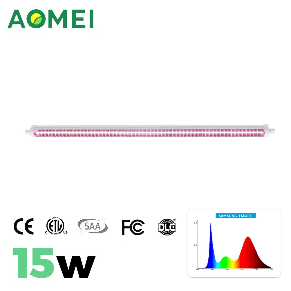 T8 15W Flexible Clip Full Spectrum LED Plant Grow Light for Horticulture Strip Light Commercial Usage