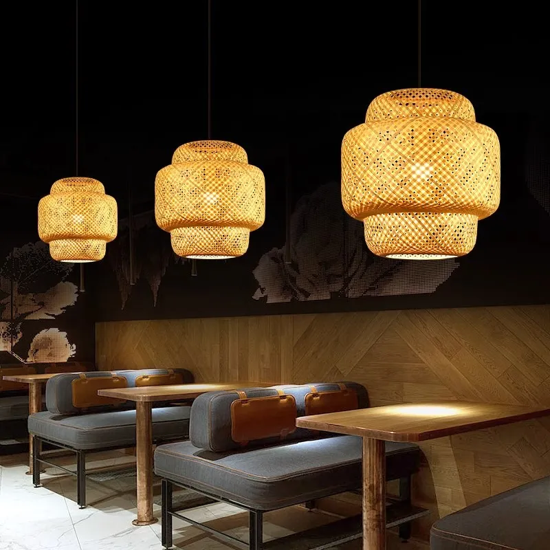 Chinese bamboo pendant lamp