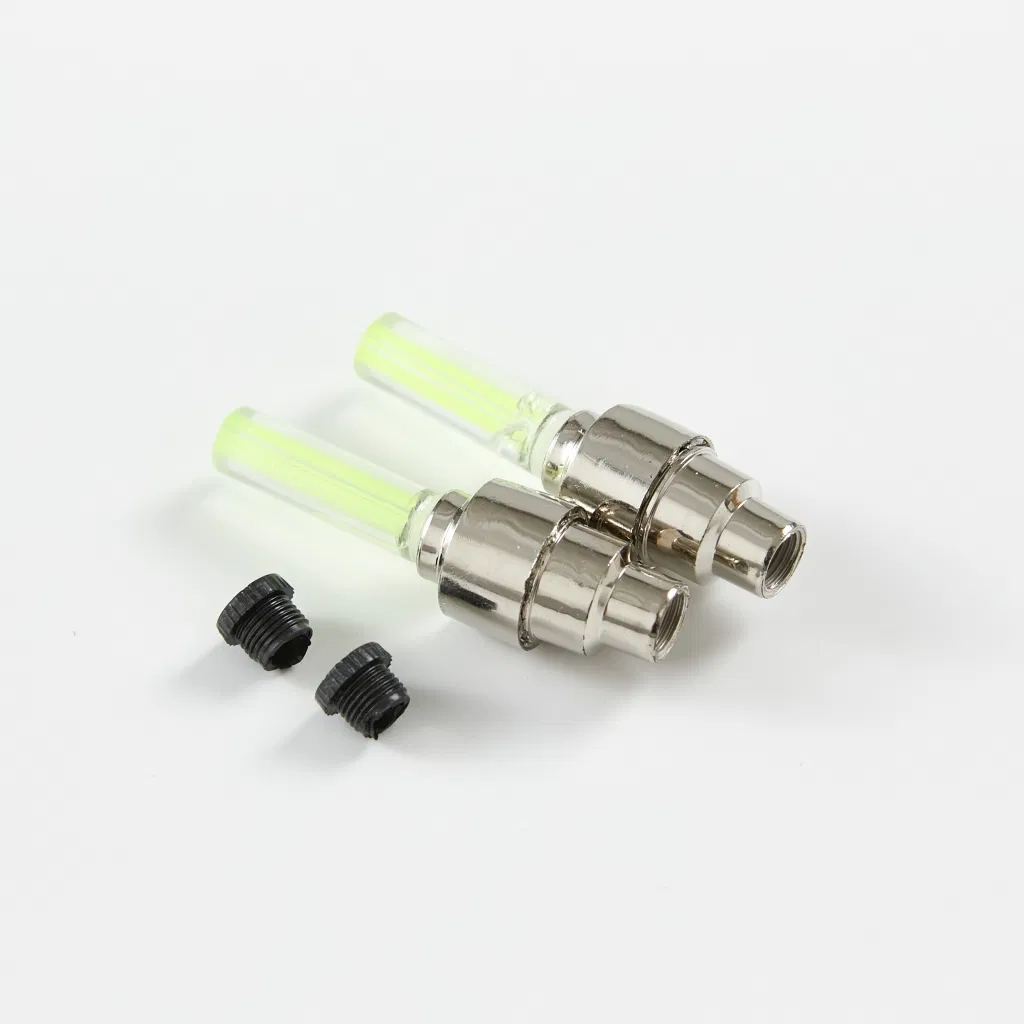 Bicycle Wheel Valve LED Flash Light Caps Light Blue Yellow Red Green